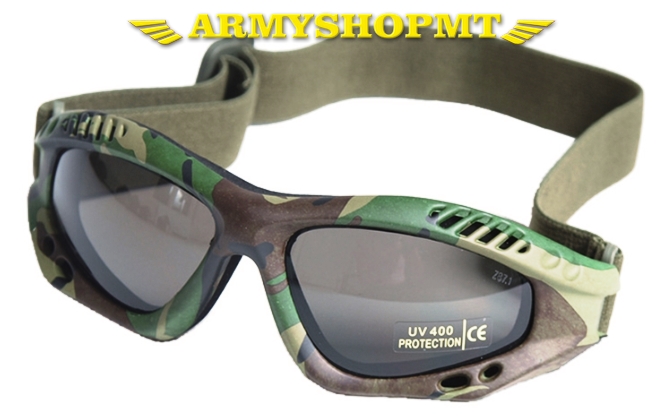 Okuliare MIL-TEC COMMANDO SMOKE-woodland