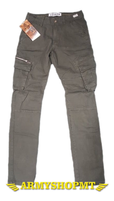 Nohavice LOSHAN-army green