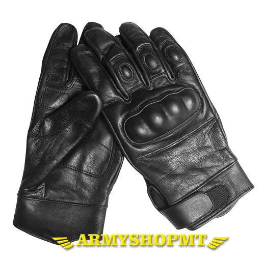 Taktické rukavice MIL-TEC kožené-čierne