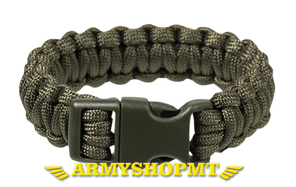 Náramok MIL-TEC SURVIVAL PARACORD 22 mm-olivový