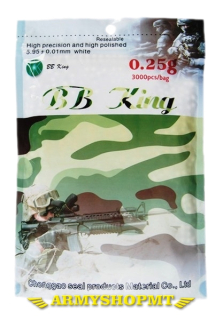 Airsoftové guličky BB KING 6mm 0,25g 3000 ks