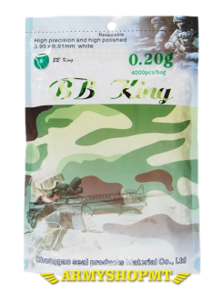 Airsoftové guličky BB KING 6mm 0,20g 4000 ks