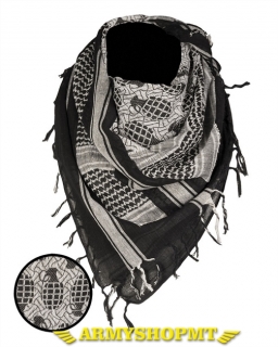 Šatka arabská ARAFATKA-čiernobiela s granátmi