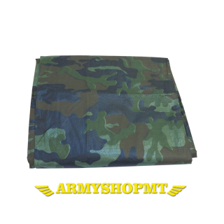 Krycia plachta TOPTRADE 2 x 10 m-woodland