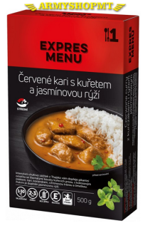 Hotové jedlo EXPRES MENU-Červené karí s kuracím mäsom a jazmínovou ryžou