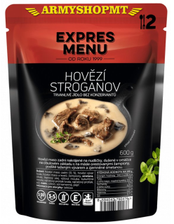 Hotové jedlo EXPRES MENU-Hovädzí Stroganov 